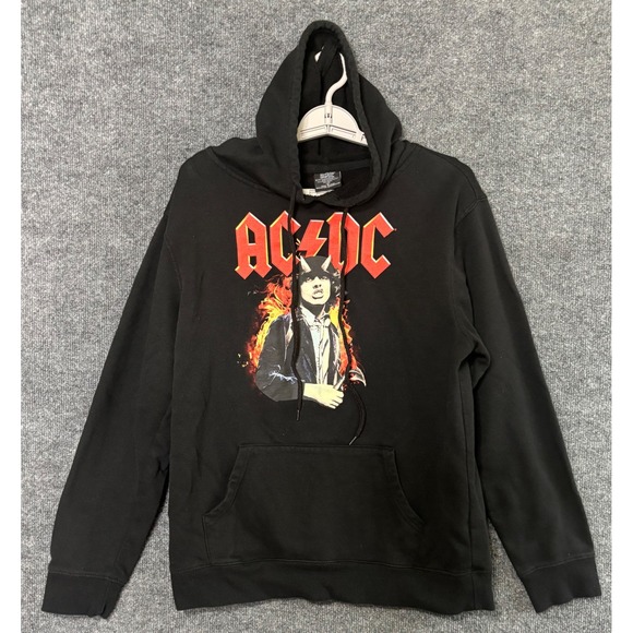 ACDC Other - ACDC Band Hoodie Black‎ Graphic Print Long Sleeve Men's Size Medium